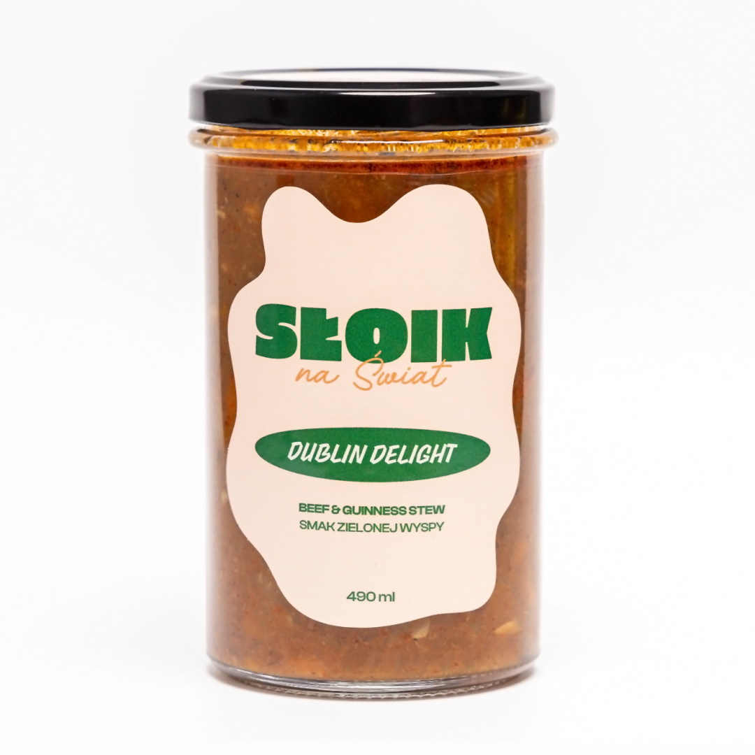 Słoik na świat gotowe zdrowe danie w sloiku Dublin Delight irlandzki beef &amp; guiness stew.